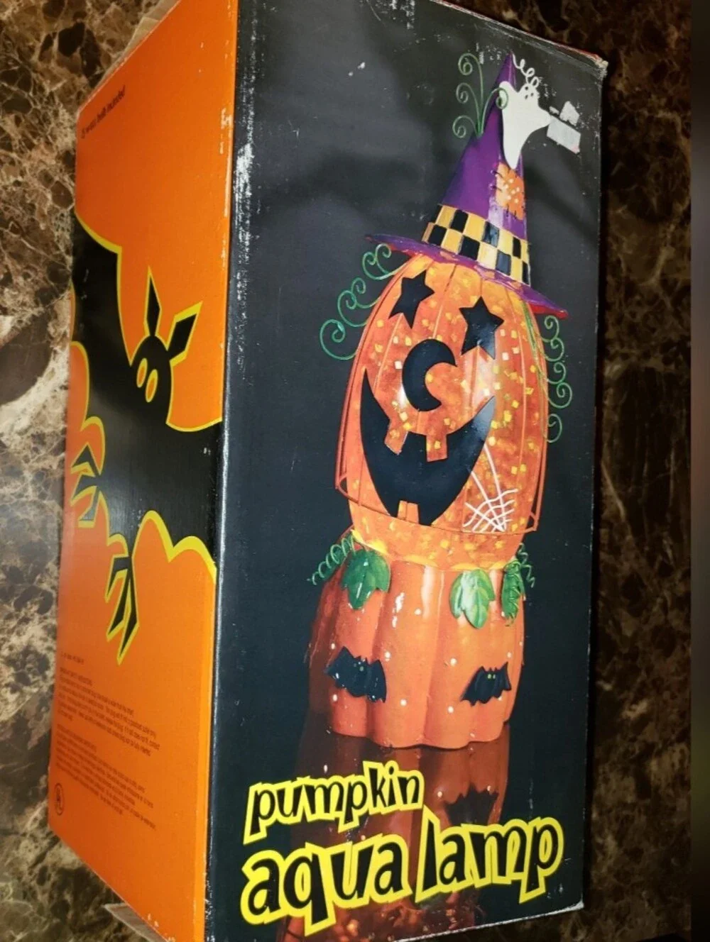 Vintage JCPenny Home Collection Pumpkin Aqua Lamp